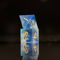 Lunar Veil Sharp-Edged Resin Dice Set