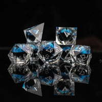 Legacy of Blue Eyes Liquid Core Dice Set - Silver