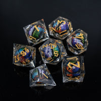 Rainbow Dragon Liquid Core Dice Set