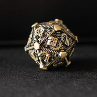 Brass - Weird West Wasteland Metal Dice Set