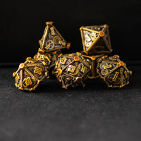 Rustic Brass - Weird West Wasteland Metal Dice Set