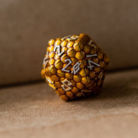 Gold Dragon's Egg Metal Dice Set