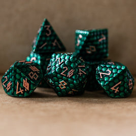 Green Dragon's Egg Metal Dice Set