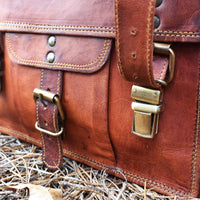 "The Adventurer" Leather Satchel - Medium