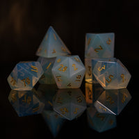 Opalite Stone Dice Set