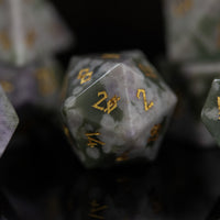 Peace Jade Stone Dice Set