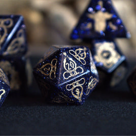 Serpent of Midgard Blue Sandstone Dice Set