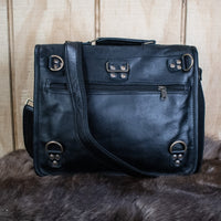 "The Traveler" Leather Satchel (Black)