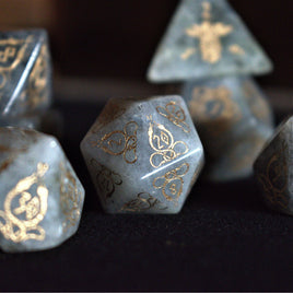 Serpent of Midgard Labradorite "Moonstone" Dice Set