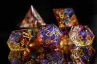 Ethereal Light Sharp-Edged Resin Dice Set