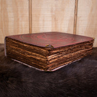 "The Pentacle" Red Spellbook Leather Journal