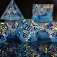 Ice Storm Sharp-Edged Resin Dice Set