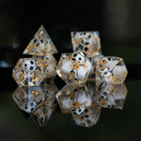 Corpse Gold Sharp-Edged Resin Dice Set