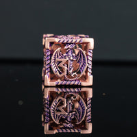 Dragonguard Hollow Metal Dice Set - Purple and Bronze