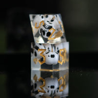 Corpse Gold Sharp-Edged Resin Dice Set