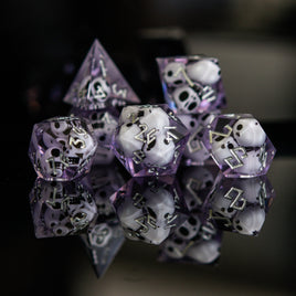 Corpse Lavender Sharp-Edged Resin Dice Set