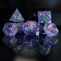 Galactic Shatter Sharp-Edged Resin Dice Set