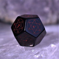 Spellcaster Obsidian Stone Dice Set