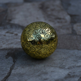 The Orb D100 -  Black and Gold Metal Die