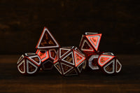 Cleric's Domain Red And White Metal Dice Set