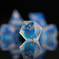 Lunar Veil Sharp-Edged Resin Dice Set