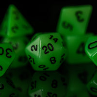 Neon Green Acrylic Dice Set