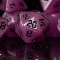 Neon Purple Acrylic Dice Set