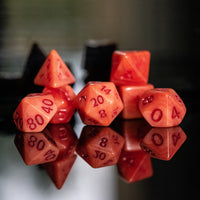 Strawberry Sherbet Acrylic Dice Set