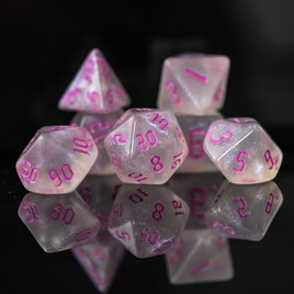 Unicorn Tears (Pink) Acrylic Dice Set