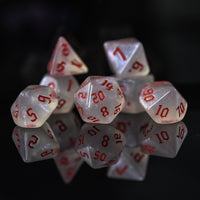 Unicorn Tears (Red) Acrylic Dice Set