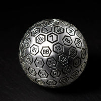 The Orb D100 -  Black and Matte Silver Metal Die